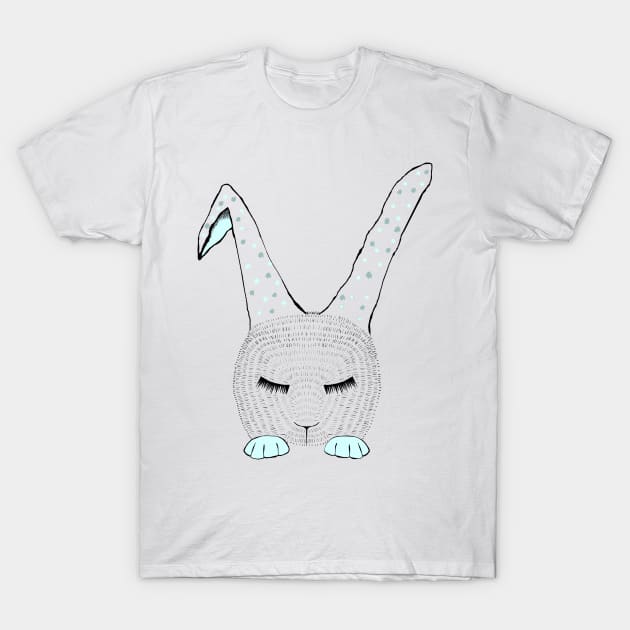 Little Blue Bunnie T-Shirt by msmart